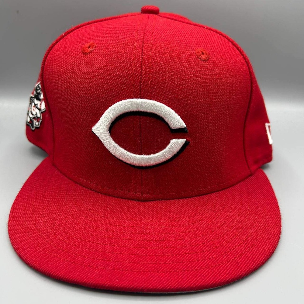 Cincinnati Reds Hat Men M-L Red Embroidered 9Fifty New Era Snap Back Cap Wool